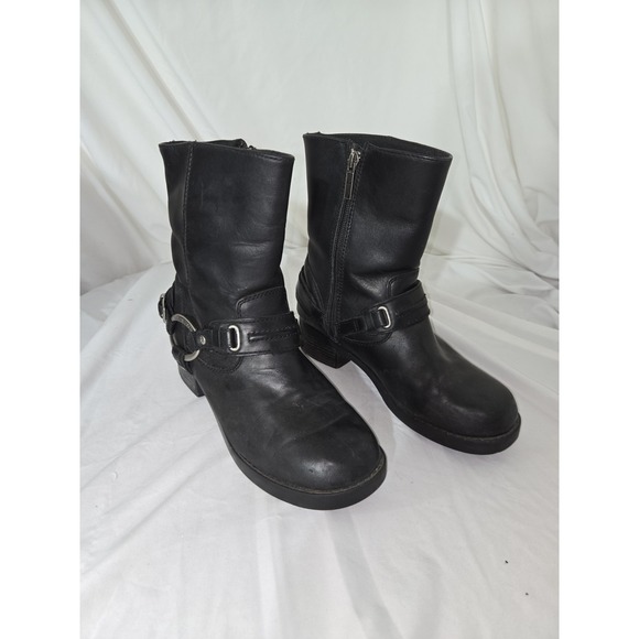 Harley-Davidson Women's Christa D85298 Black Leather Harness Boots US 8.5
